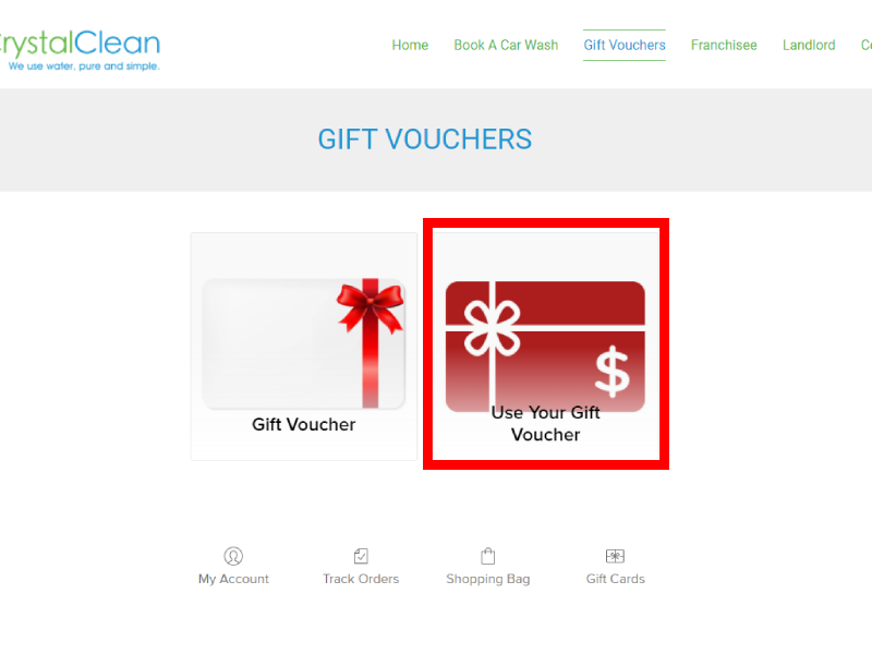 Use your gift voucher
